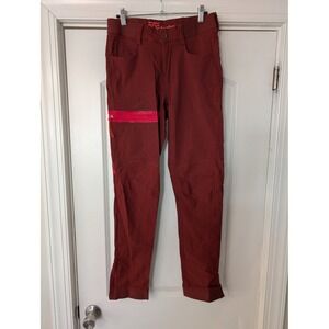 Foehn Brise Schoeller Mens Climbing Pants Burgundy‎ Red Technical Slim Size 28